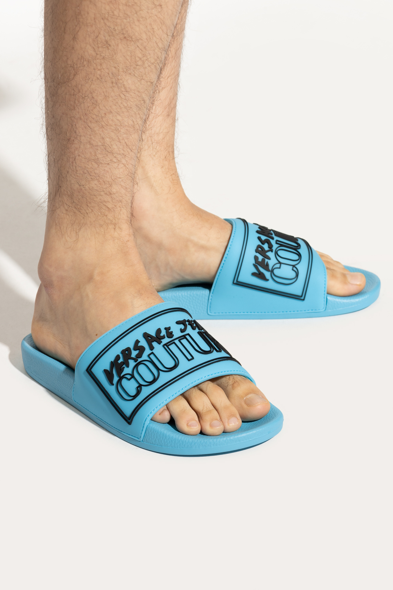 Blue Logo slides Versace Jeans Couture - Vitkac Canada